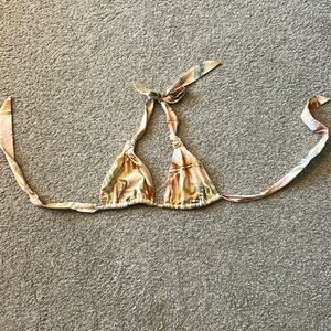 Billabong halter tie bikini tropical pattern